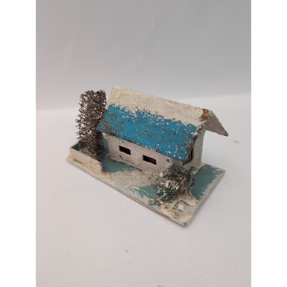 Vintage Putz Japan Christmas Village Houses Large Church Set of 4 - Picture 14 of 16